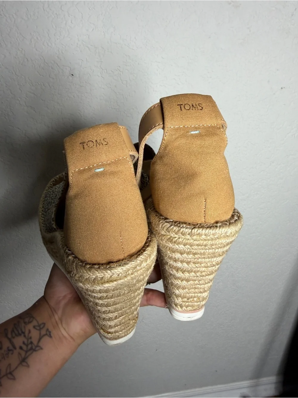 Wedge Espadrille Sandals in Tan and Cream Leopard
